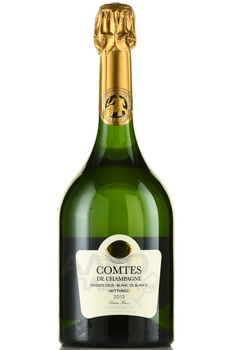 Taittinger Comtes De Champagne Grand Cru Blanc de Blancs - шампанское Тэтэнже Комт де Шампань Гран Крю Блан де Блан 2013 год 0.75 л белое брют в п/у