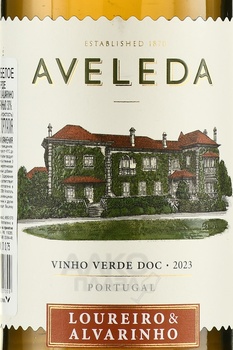 Aveleda Loureiro & Alvarinho Vinho Verde - вино Авеледа Лоурейру энд Алвариньо Виньо Верде 2023 год 0.75 л белое сухое