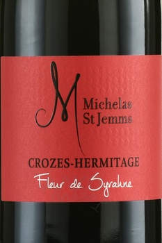 Michelas St Jemms Fleur de Syrahne Crozes-Hermitage - вино Мишла Сен Жемм Кроз-Эрмитаж Флер де Сиран 2021 год 0.75 л красное сухое