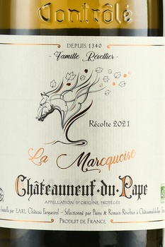 Chateauneuf-du-Pape La Marquise - вино Шатонеф дю Пап Ла Маркуаз 2021 год 0.75 л белое сухое