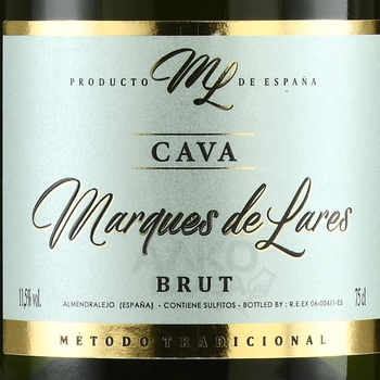 Marques de Lares Brut Cava - вино игристое Маркес де Ларес Брют Кава 2022 год 0.75 л белое брют