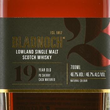 Bladnoch 19 Years Old - виски солодовый Блэднок 19 лет 0.7 л в п/у