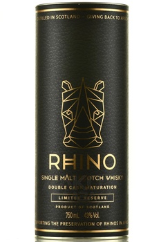 Rhino Single Malt - виски односолодовый Райно 0.75 л в тубе