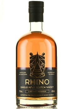 Rhino Single Malt - виски односолодовый Райно 0.75 л в тубе