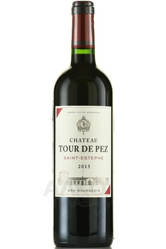 Chateau Tour Des Pez AOC Cru Bourgeois St-Estephe - вино Шато Тур Де Пез АОС  Сэнт-Эстеф Крю Буржуа 2015 год 0.75 л красное сухое