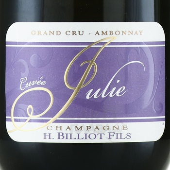 H Billiot Fils Cuvee Julie Ambonnay Grand Cru Brut - шампанское Аш. Бильо Фис Кюве Жюли Амбоне Гран Крю Брют 2016 год 0.75 л белое брют