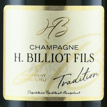 H Billiot Fils Tradition Ambonnay Grand Cru Brut - шампанское Аш. Бильо Фис Традисьон Амбоне Гран Крю Брют 2019 год 0.75 л белое брют