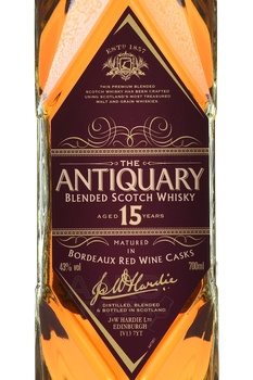 Antiquary 15 Year Old - виски купажированный Антиквари 15 лет 0.7 л в п/у