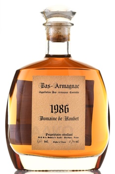 Domaine de Haubet 1986 - арманьяк Домен де Обе 1986 год графин 0.7 л в п/у