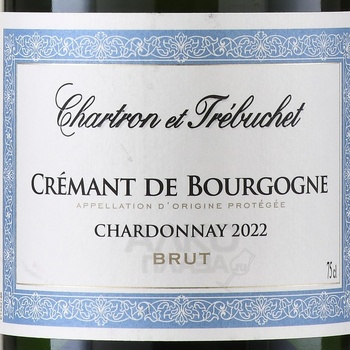 Chartron et Trebuchet Cremant de Bourgogne Chardonnay - вино игристое Шартрон э Требюше Креман де Бургонь Шардоне 0.75 л белое брют