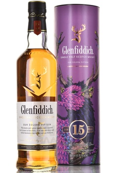 Glenfiddich 15 Year Old Limited Edition - виски Гленфиддик 15 лет Лимитированная серия 0.7 л в тубе