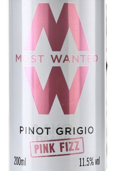 Most Wanted Pinot Grigio Pink Fizz - вино игристое Мост Уонтед Пино Гриджио Пинк Физз 0.2 л полусладкое розовое
