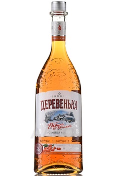 Настойка Сладкая Рябина на Коньяке Зимняя Деревенька на солодовом спирте 0.5 л