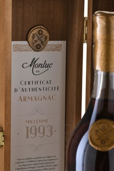 Monluc Armagnac 1993 - арманьяк Монлюк 1993 года 0.7 л