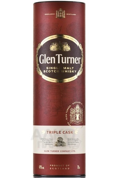 Glen Turner Triple Cask Single Malt - виски Глен Тёрнер Трипл Каск Сингл Молт 0.7 л в тубе