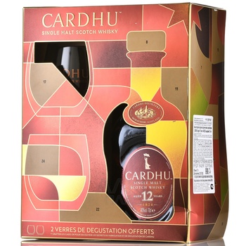 Cardhu 12 Year Old - виски Карду 12 лет 0.7 л в п/у + 2 бокала