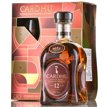 Cardhu 12 Year Old - виски Карду 12 лет 0.7 л в п/у + 2 бокала