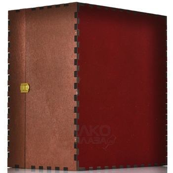 Футляр Бордовый с отделкой бархат на 6 бутылок Бургонь Ф0053