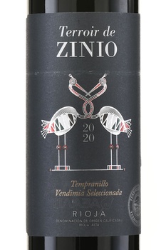 Zinio Crianza Tempranillo Vendimia Seleccionada - вино Зиньо Крианца Темпранильо Вендемия Селексионада 2020 год 0.75 л сухое красное