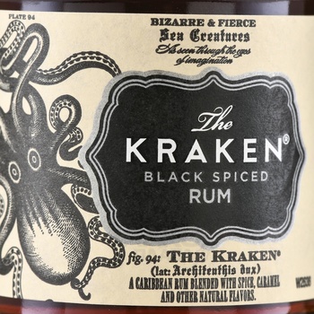 Kraken Black Spiced Rum - ром Кракен Пряный Черный 0.05 л
