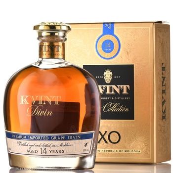 Kvint Divin 14 Years Old - коньяк Дивин КС Квинт 14 лет 0.5 л в п/у