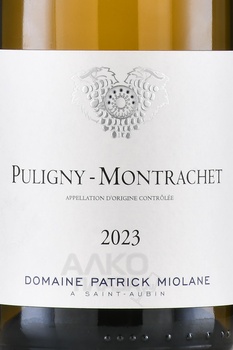 Domaine Patrick Miolane Puligny-Montrachet - вино Пулиньи Монраше Домен Патрик Миолан 2023 год 0.75 л белое сухое
