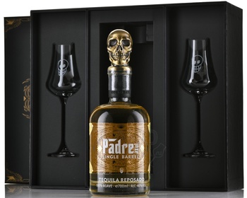 Padre Azul Single Barrel Anejo - текила Падре Азул Аньехо Сингл Баррел в п/у + 2 стакана 0.7 л