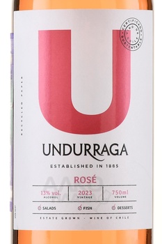 Undurraga Rose - вино Ундуррага Розе 0.75 л розовое сухое
