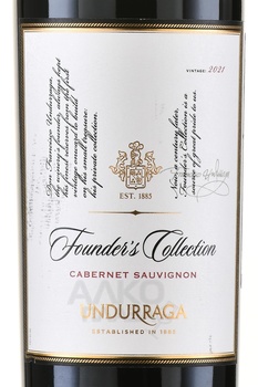 Undurraga Founders Collection Cabernet Sauvignon - вино Ундуррага Фаундерс Коллекшн Каберне Совиньон 0.75 л красное сухое