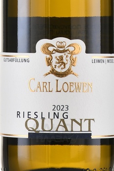 Carl Loewen Riesling Quant - вино Карл Лёвен Рислинг Квант 0.75 л белое полусухое