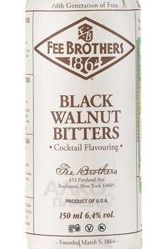 Fee Brothers Black Walnut - биттер Фи Бразерс Блэк Волнат 0.15 л