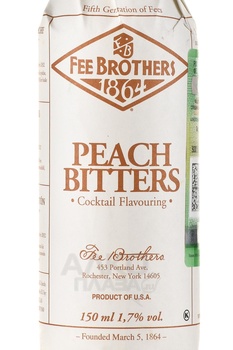 Fee Brothers Peach - биттер Фи Бразерс Пич 0.15 л
