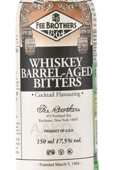 Fee Brothers Whiskey Barrel-Aged Bitter - биттер Фи Бразерс Виски Баррел-Эйдж 0.15 л