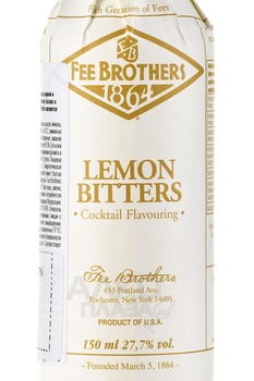 Fee Brothers Lemon Bitter - биттер Фи Бразерс Лимон 0.15 л