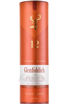 Glenfiddich 12 Years Old Triple Oak - виски Гленфиддик 12 лет Трипл Оак 0.7 л в тубе