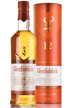 Glenfiddich 12 Years Old Triple Oak - виски Гленфиддик 12 лет Трипл Оак 0.7 л в тубе