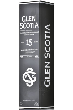Glen Scotia 15 years old gift box - виски Глен Скотиа 15 лет 0.7 л п/у