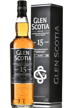 Glen Scotia 15 years old gift box - виски Глен Скотиа 15 лет 0.7 л п/у
