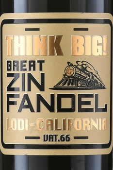 Think Big! Great Zinfandel - вино Синк Биг! Грейт Зинфандель 0.75 л красное полусухое