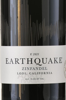 Earthquake Zinfandel - вино Эрскуэйк Зинфандель 2021 год 0.75 л красное сухое