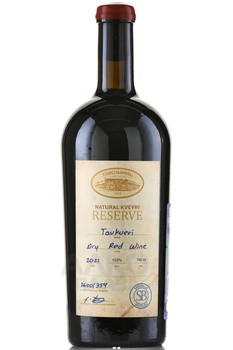 Tchotiashvili Tavkveri Qvevri - вино Чотиашвили Тавквери Квеври 0.75 л красное сухое