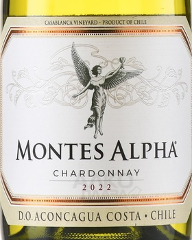 Montes Alpha Chardonnay - вино Монтес Альфа Шардоне 0.75 л белое сухое