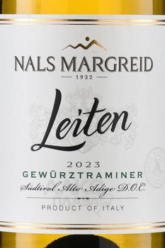 Leiten Gewurztraminer Sudtirol Alto Adige - вино Лайтен Гевюрцтраминер Зюдтироль Альто Адидже 0.75 л белое сухое