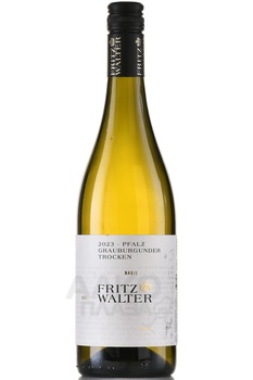 Fritz Walter Grauer Burgunder Trocken - вино Фриц Вальтер Грауэр Бургундер 0.75 л белое сухое