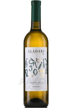 Вино Аладари Алазанская долина Ркацители 0.75 л белое полусладкое
