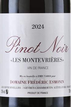 Frederic Esmonin Les Montvrieres Pinot Noir - вино Фредерик Эсмонин Ле Монтевриер Пино Нуар 0.75 л красное сухое
