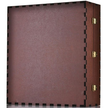 Футляр МДФ Бордо с бархатом на Красный 3 бутылки с защелкой