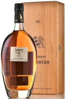 Lafontan Millesime 2001 Wooden Box - арманьяк Лафонтан Миллезиме 2001 года 0.7 л в д/у