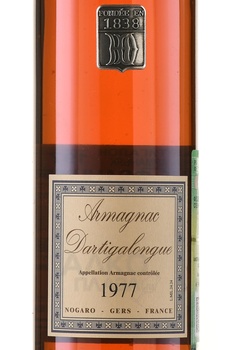 Dartigalongue 1977 - арманьяк Дартигалон 1977 года 0.5 л в д/у
