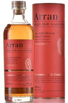 Arran Amarone Cask in tube - виски Арран Амароне Каск 0.7 л в тубе
